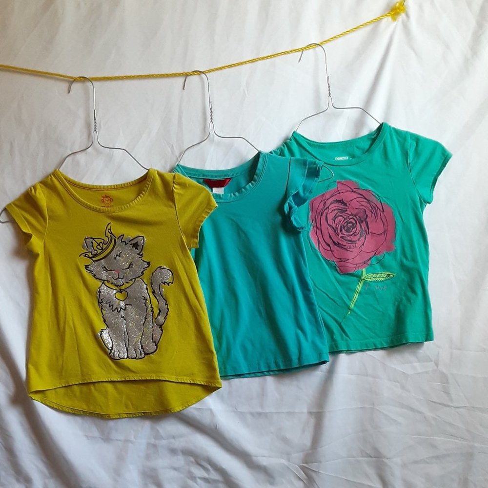 Lot of 3 Girls School/Play Tops All Sz 6